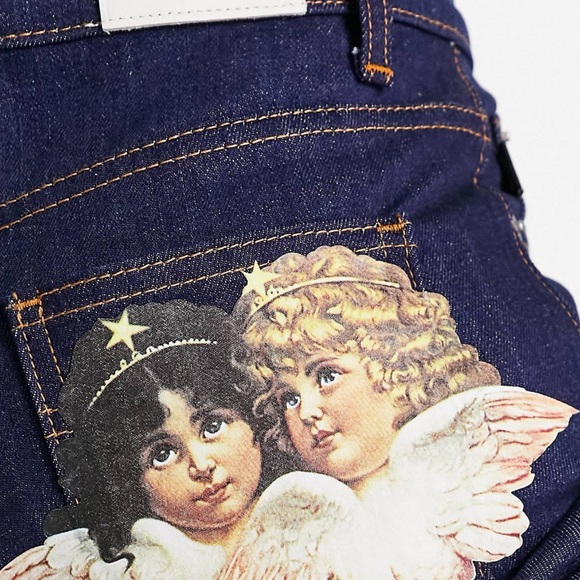 Fiorucci slim jeans with angel pocket in indigo vintage wash - Picture 4 of 5